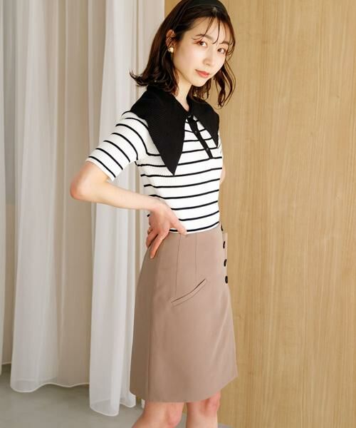 SENSE OF PLACE by URBAN RESEARCH / センスオブプレイス バイ アーバンリサーチ ニット・セーター | ラッフルカラーコンパクトセーター(5分袖) | 詳細19