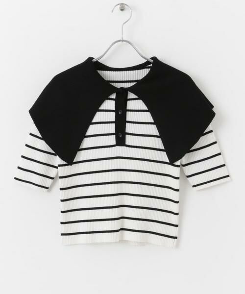 SENSE OF PLACE by URBAN RESEARCH / センスオブプレイス バイ アーバンリサーチ ニット・セーター | ラッフルカラーコンパクトセーター(5分袖) | 詳細20