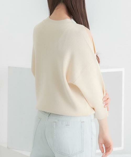 SENSE OF PLACE by URBAN RESEARCH / センスオブプレイス バイ アーバンリサーチ ニット・セーター | カットアウトハイネックセーター(5分袖) | 詳細13