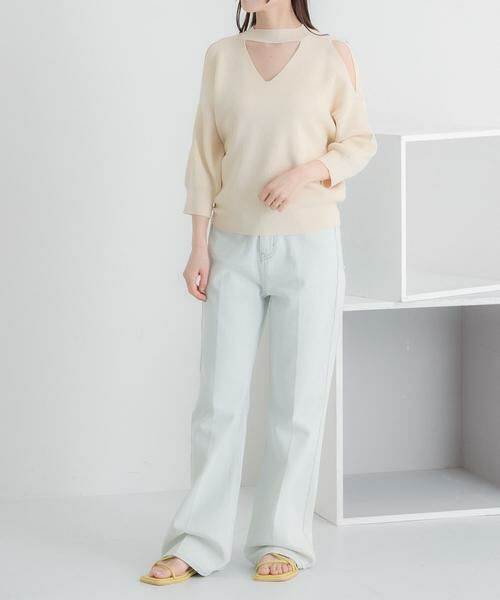 SENSE OF PLACE by URBAN RESEARCH / センスオブプレイス バイ アーバンリサーチ ニット・セーター | カットアウトハイネックセーター(5分袖) | 詳細16