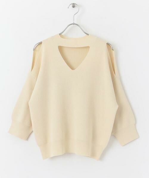 SENSE OF PLACE by URBAN RESEARCH / センスオブプレイス バイ アーバンリサーチ ニット・セーター | カットアウトハイネックセーター(5分袖) | 詳細18