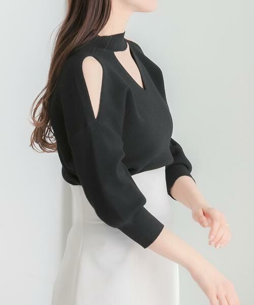 SENSE OF PLACE by URBAN RESEARCH / センスオブプレイス バイ アーバンリサーチ ニット・セーター | カットアウトハイネックセーター(5分袖) | 詳細22