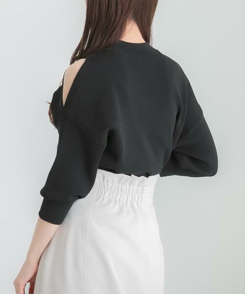 SENSE OF PLACE by URBAN RESEARCH / センスオブプレイス バイ アーバンリサーチ ニット・セーター | カットアウトハイネックセーター(5分袖) | 詳細23