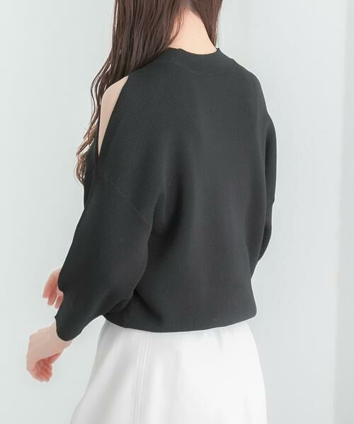 SENSE OF PLACE by URBAN RESEARCH / センスオブプレイス バイ アーバンリサーチ ニット・セーター | カットアウトハイネックセーター(5分袖) | 詳細24