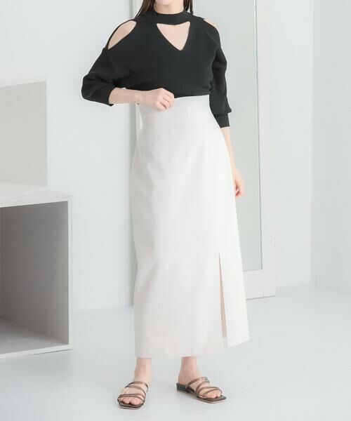 SENSE OF PLACE by URBAN RESEARCH / センスオブプレイス バイ アーバンリサーチ ニット・セーター | カットアウトハイネックセーター(5分袖) | 詳細25