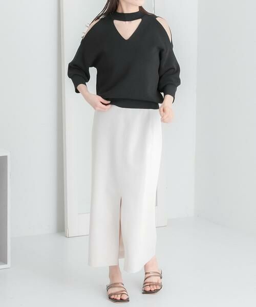 SENSE OF PLACE by URBAN RESEARCH / センスオブプレイス バイ アーバンリサーチ ニット・セーター | カットアウトハイネックセーター(5分袖) | 詳細26