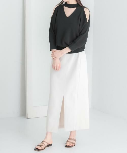 SENSE OF PLACE by URBAN RESEARCH / センスオブプレイス バイ アーバンリサーチ ニット・セーター | カットアウトハイネックセーター(5分袖) | 詳細27