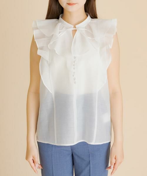 SENSE OF PLACE by URBAN RESEARCH / センスオブプレイス バイ アーバンリサーチ シャツ・ブラウス | シアーラッフルブラウス | 詳細7