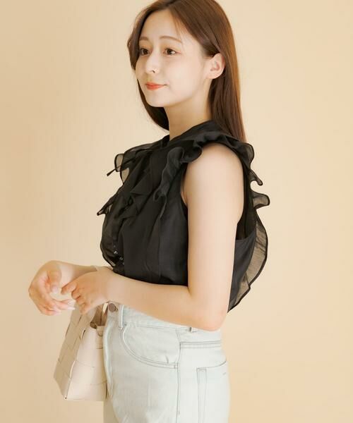 SENSE OF PLACE by URBAN RESEARCH / センスオブプレイス バイ アーバンリサーチ シャツ・ブラウス | シアーラッフルブラウス | 詳細15