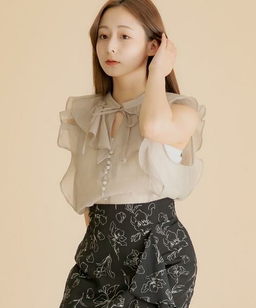 SENSE OF PLACE by URBAN RESEARCH / センスオブプレイス バイ アーバンリサーチ シャツ・ブラウス | シアーラッフルブラウス | 詳細22