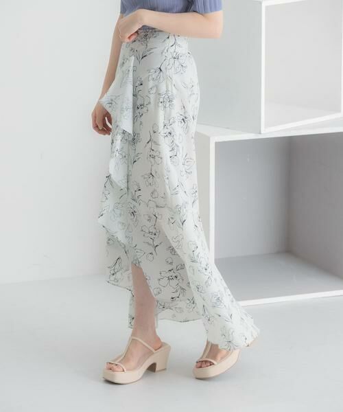 SENSE OF PLACE by URBAN RESEARCH / センスオブプレイス バイ アーバンリサーチ スカート | フラワープリントフリルスカート | 詳細10