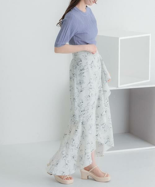 SENSE OF PLACE by URBAN RESEARCH / センスオブプレイス バイ アーバンリサーチ スカート | フラワープリントフリルスカート | 詳細14