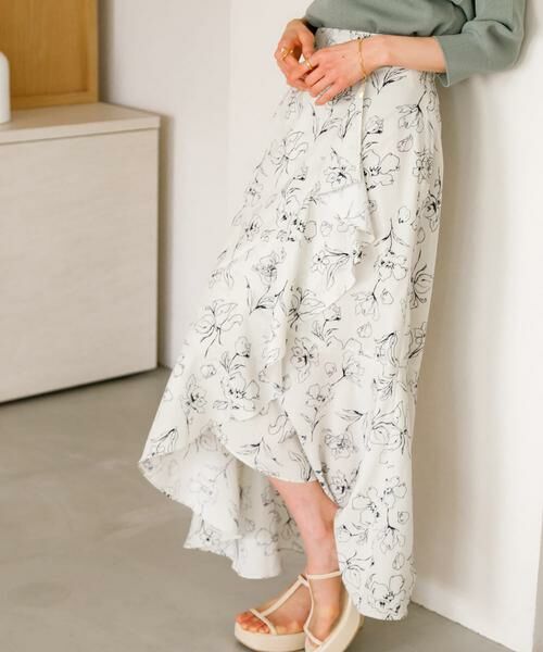 SENSE OF PLACE by URBAN RESEARCH / センスオブプレイス バイ アーバンリサーチ スカート | フラワープリントフリルスカート | 詳細3