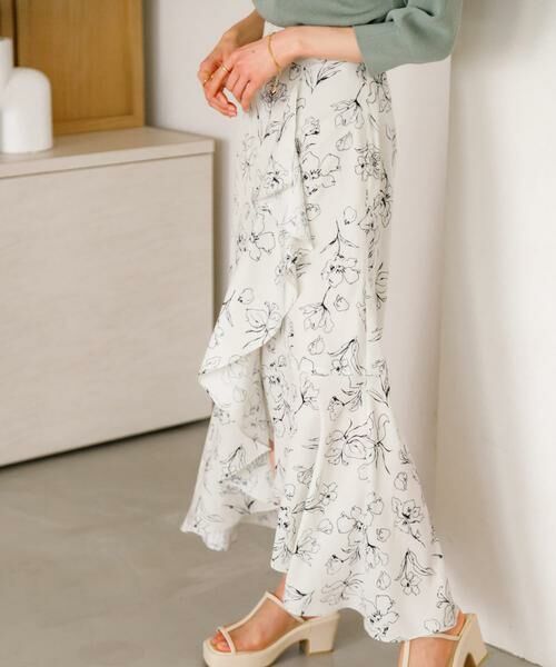 SENSE OF PLACE by URBAN RESEARCH / センスオブプレイス バイ アーバンリサーチ スカート | フラワープリントフリルスカート | 詳細4