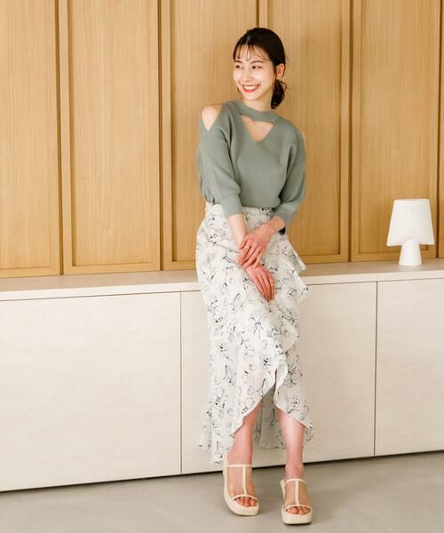 SENSE OF PLACE by URBAN RESEARCH / センスオブプレイス バイ アーバンリサーチ スカート | フラワープリントフリルスカート | 詳細5