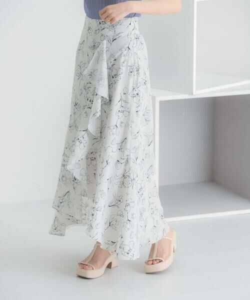 SENSE OF PLACE by URBAN RESEARCH / センスオブプレイス バイ アーバンリサーチ スカート | フラワープリントフリルスカート | 詳細6