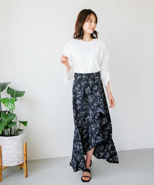 SENSE OF PLACE by URBAN RESEARCH / センスオブプレイス バイ アーバンリサーチ スカート | フラワープリントフリルスカート | 詳細26