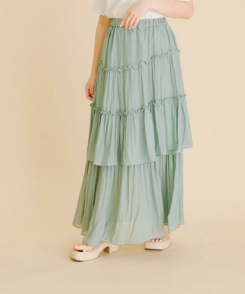SENSE OF PLACE by URBAN RESEARCH / センスオブプレイス バイ アーバンリサーチ スカート | ランダムティアードロングスカート | 詳細1