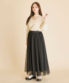 SENSE OF PLACE by URBAN RESEARCH / センスオブプレイス バイ アーバンリサーチ スカート | ソフトチュールイージースカート