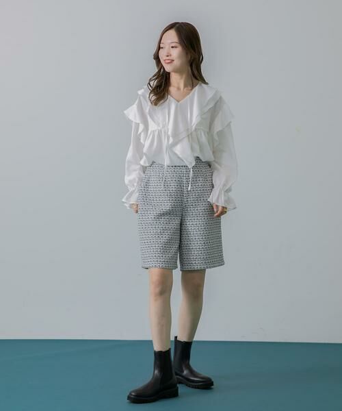 SENSE OF PLACE by URBAN RESEARCH / センスオブプレイス バイ アーバンリサーチ ショート・ハーフ・半端丈パンツ | ツィードバミューダパンツ | 詳細3