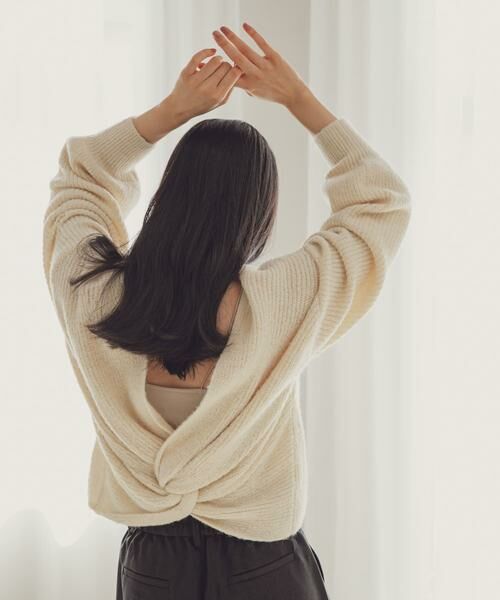 SENSE OF PLACE by URBAN RESEARCH / センスオブプレイス バイ アーバンリサーチ ニット・セーター | 2WAYツイストデザインセーター | 詳細4