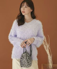 SENSE OF PLACE by URBAN RESEARCH / センスオブプレイス バイ アーバンリサーチ ニット・セーター | Vネックラメフリンジセーター