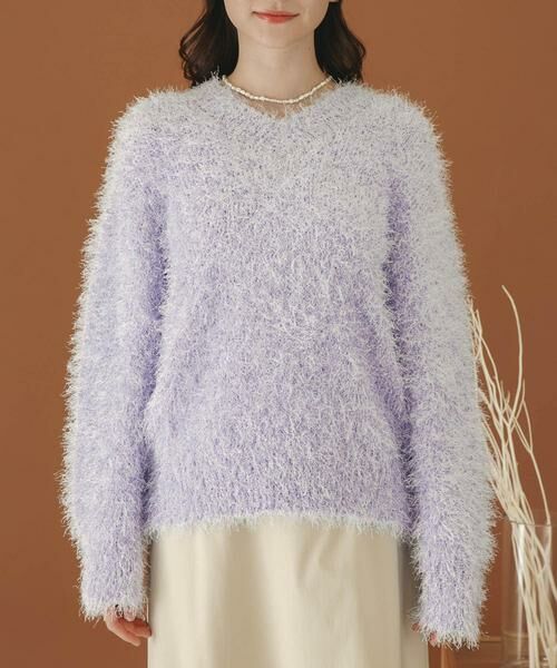 SENSE OF PLACE by URBAN RESEARCH / センスオブプレイス バイ アーバンリサーチ ニット・セーター | Vネックラメフリンジセーター | 詳細13