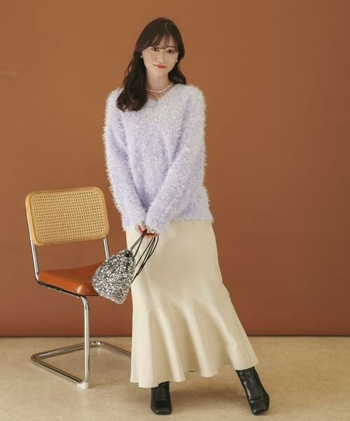 SENSE OF PLACE by URBAN RESEARCH / センスオブプレイス バイ アーバンリサーチ ニット・セーター | Vネックラメフリンジセーター | 詳細7