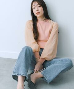 SENSE OF PLACE by URBAN RESEARCH / センスオブプレイス バイ アーバンリサーチ ニット・セーター | シアーボリュームスリーブセーター