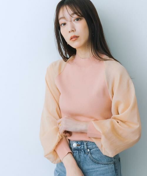 SENSE OF PLACE by URBAN RESEARCH / センスオブプレイス バイ アーバンリサーチ ニット・セーター | シアーボリュームスリーブセーター | 詳細5