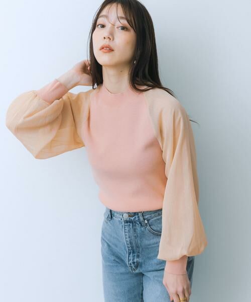 SENSE OF PLACE by URBAN RESEARCH / センスオブプレイス バイ アーバンリサーチ ニット・セーター | シアーボリュームスリーブセーター | 詳細6