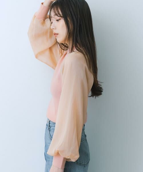 SENSE OF PLACE by URBAN RESEARCH / センスオブプレイス バイ アーバンリサーチ ニット・セーター | シアーボリュームスリーブセーター | 詳細8