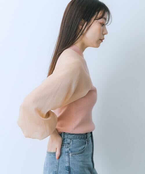 SENSE OF PLACE by URBAN RESEARCH / センスオブプレイス バイ アーバンリサーチ ニット・セーター | シアーボリュームスリーブセーター | 詳細9