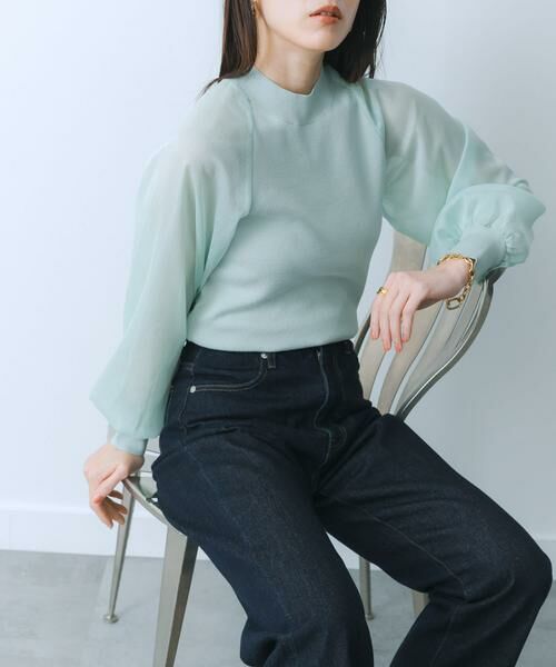 SENSE OF PLACE by URBAN RESEARCH / センスオブプレイス バイ アーバンリサーチ ニット・セーター | シアーボリュームスリーブセーター | 詳細18