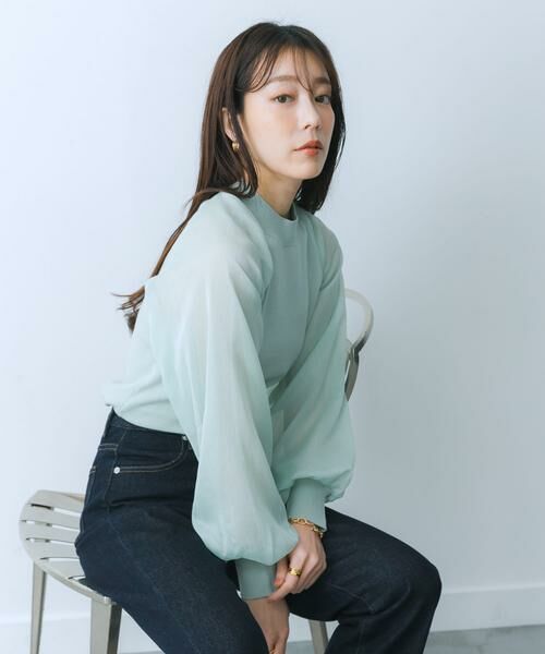 SENSE OF PLACE by URBAN RESEARCH / センスオブプレイス バイ アーバンリサーチ ニット・セーター | シアーボリュームスリーブセーター | 詳細19