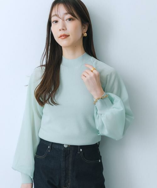 SENSE OF PLACE by URBAN RESEARCH / センスオブプレイス バイ アーバンリサーチ ニット・セーター | シアーボリュームスリーブセーター | 詳細21