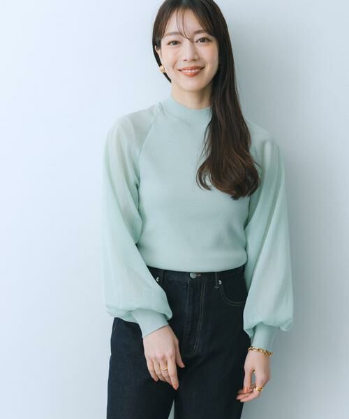 SENSE OF PLACE by URBAN RESEARCH / センスオブプレイス バイ アーバンリサーチ ニット・セーター | シアーボリュームスリーブセーター | 詳細22