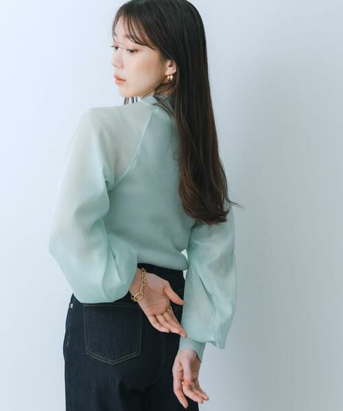 SENSE OF PLACE by URBAN RESEARCH / センスオブプレイス バイ アーバンリサーチ ニット・セーター | シアーボリュームスリーブセーター | 詳細24