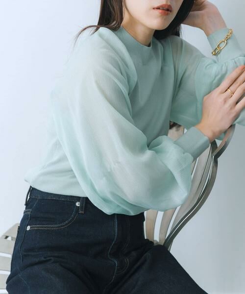 SENSE OF PLACE by URBAN RESEARCH/センスオブプレイス バイ アーバンリサーチ シアーボリュームスリーブセーター ミント one SENSE OF PLACE by URBAN RESEARCH/センスオブプレイス バイ アーバンリサーチ シアーボリュームスリーブセーター ミント one