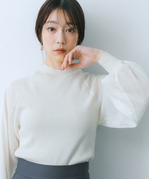 SENSE OF PLACE by URBAN RESEARCH / センスオブプレイス バイ アーバンリサーチ ニット・セーター | シアーボリュームスリーブセーター | 詳細30