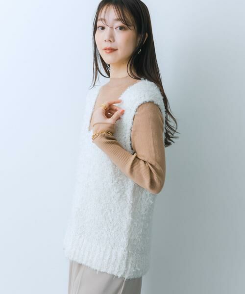 SENSE OF PLACE by URBAN RESEARCH / センスオブプレイス バイ アーバンリサーチ ベスト | チュールテープニットベスト | 詳細4