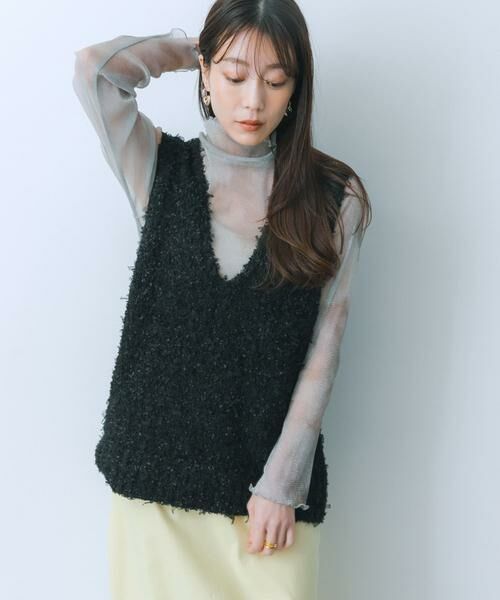 SENSE OF PLACE by URBAN RESEARCH / センスオブプレイス バイ アーバンリサーチ ベスト | チュールテープニットベスト | 詳細15
