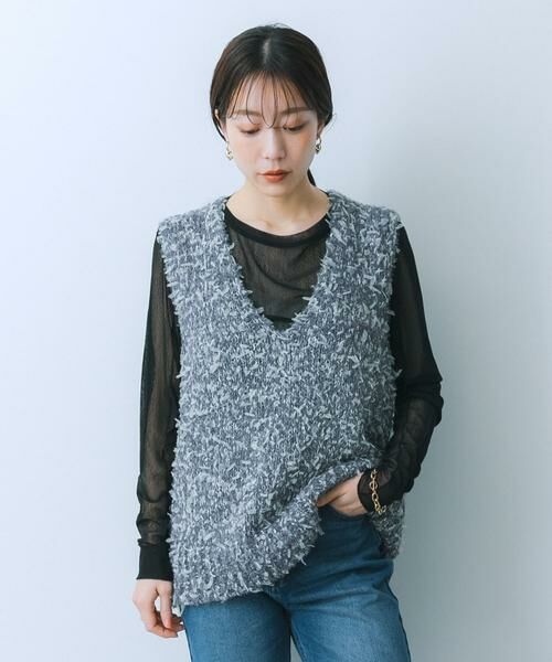 SENSE OF PLACE by URBAN RESEARCH / センスオブプレイス バイ アーバンリサーチ ベスト | チュールテープニットベスト | 詳細29