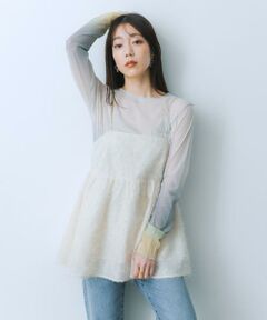 SENSE OF PLACE by URBAN RESEARCH / センスオブプレイス バイ アーバンリサーチ キャミソール・チューブトップ | ジャガードフリンジキャミソールトップ