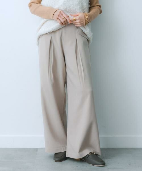 SENSE OF PLACE by URBAN RESEARCH / センスオブプレイス バイ アーバンリサーチ その他パンツ | フラップポケットワイドパンツ(ライトベージュ)
