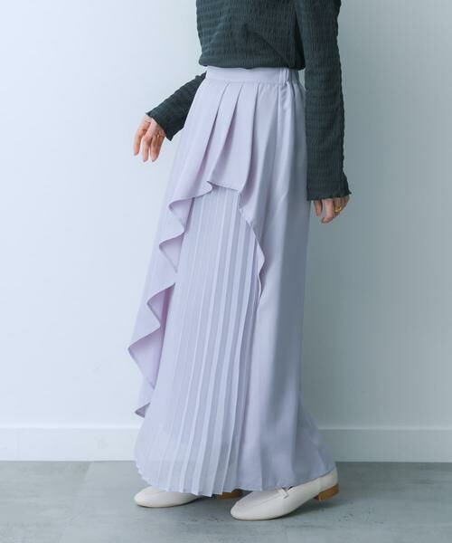 SENSE OF PLACE by URBAN RESEARCH / センスオブプレイス バイ アーバンリサーチ スカート | シアープリーツレイヤードスカート | 詳細3