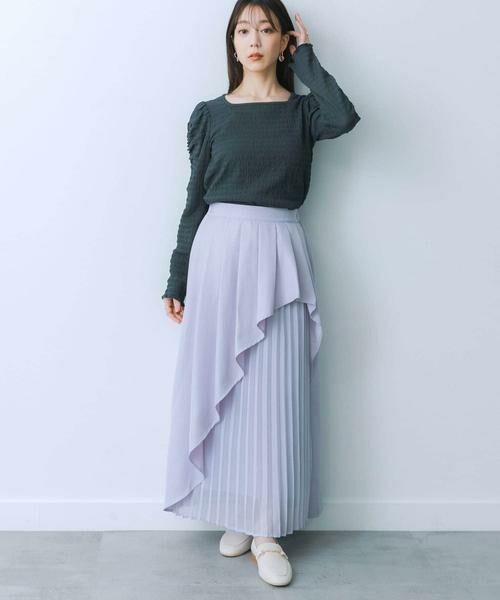 SENSE OF PLACE by URBAN RESEARCH / センスオブプレイス バイ アーバンリサーチ スカート | シアープリーツレイヤードスカート | 詳細7