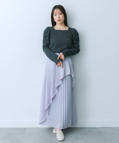 SENSE OF PLACE by URBAN RESEARCH / センスオブプレイス バイ アーバンリサーチ スカート | シアープリーツレイヤードスカート | 詳細8