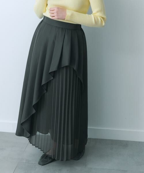 SENSE OF PLACE by URBAN RESEARCH / センスオブプレイス バイ アーバンリサーチ スカート | シアープリーツレイヤードスカート | 詳細24