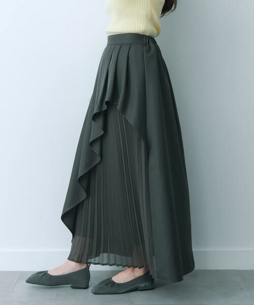 SENSE OF PLACE by URBAN RESEARCH / センスオブプレイス バイ アーバンリサーチ スカート | シアープリーツレイヤードスカート | 詳細26